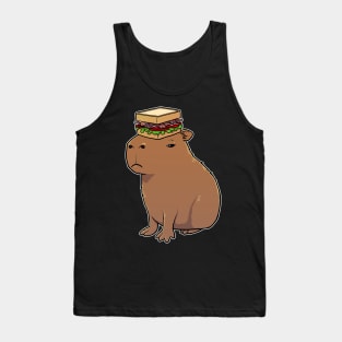 Capybara with a BLT Sandwich on its head Tank Top